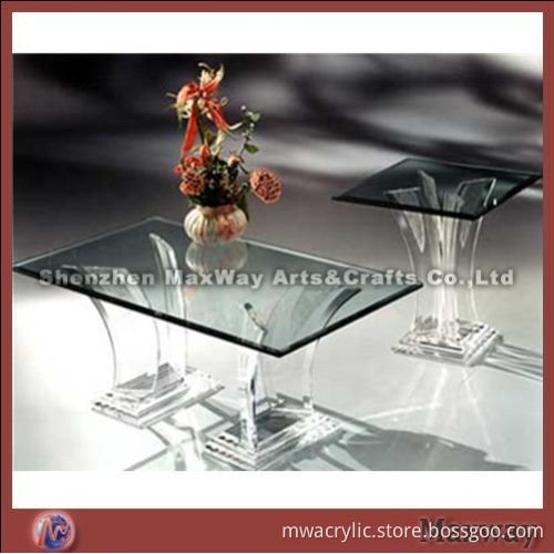 Knockdown coffee quadrate acrylic/perspex furniture table